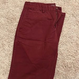 Maroon pants slim fit old navy